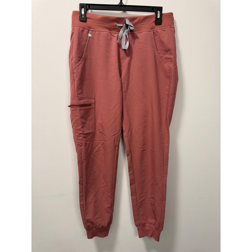 FIGS Zamora Jogger Scrub Pants Women's Small Cargo Mauve PO 2073